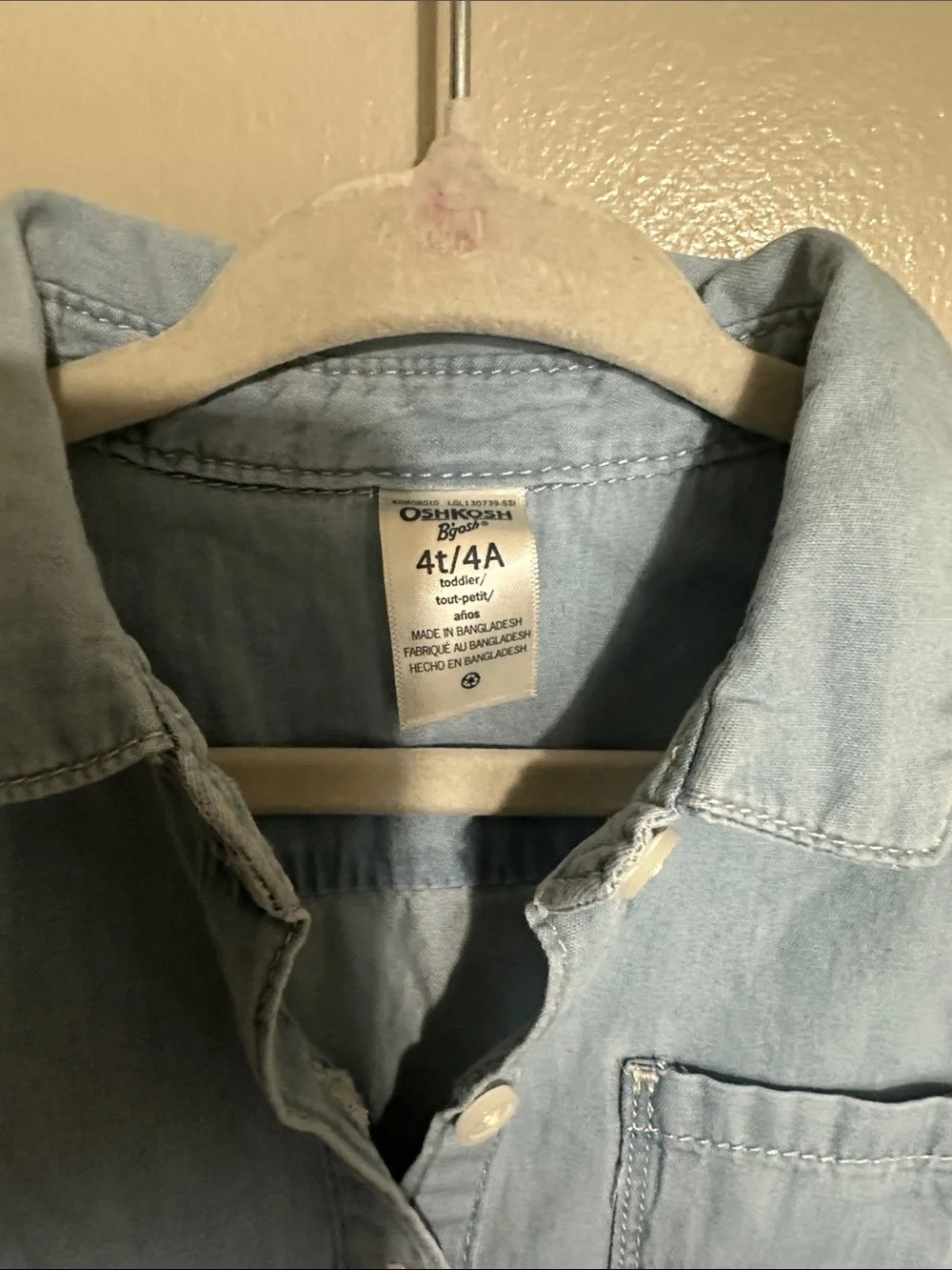 OshKosh B'gosh Light Blue Chambray Top with Pale Pink Tulle Skirt